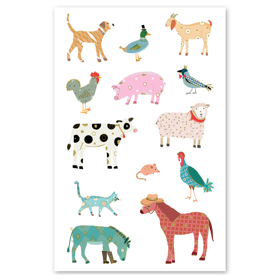 Various Farm Animals Stickers