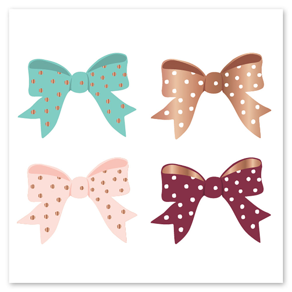 Rose Gold Bows Stickers