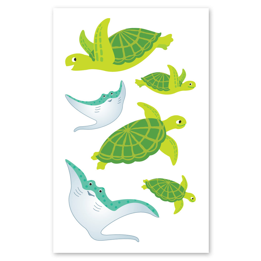 Sea Turtles And Sea Ray Stickers