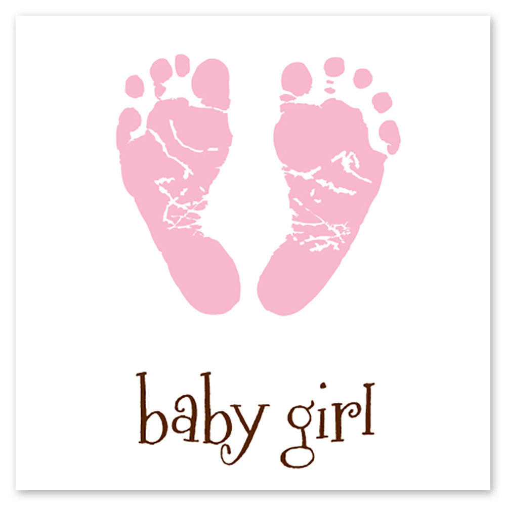 Pink Baby Footprints Stickers