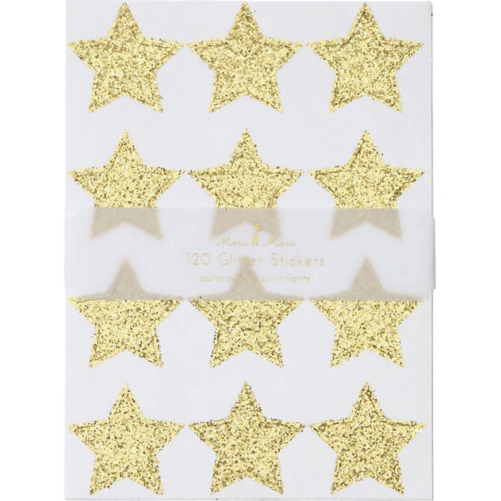 Glitter Gold Star Sticker Pack