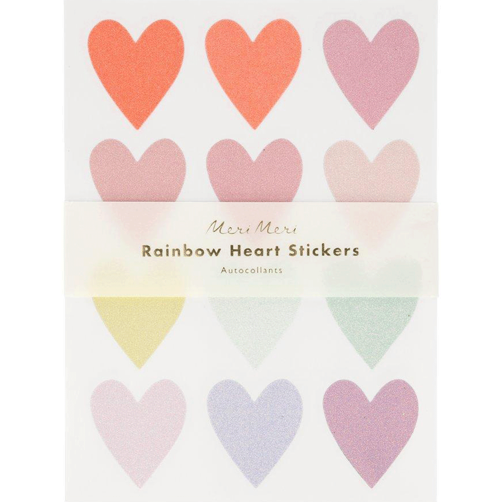 Rainbow Heart Sticker Pack