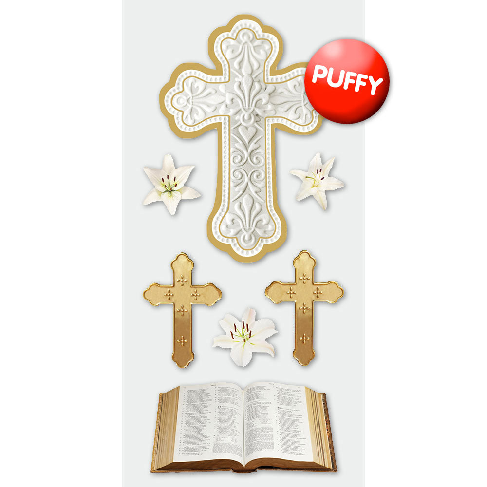 Crosses Puffy Stickers