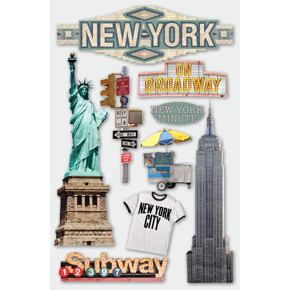 New York City 3-D Stickers