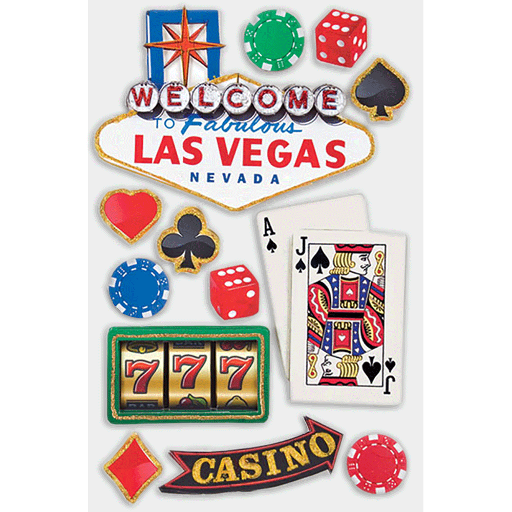 Las Vegas 3-D Stickers