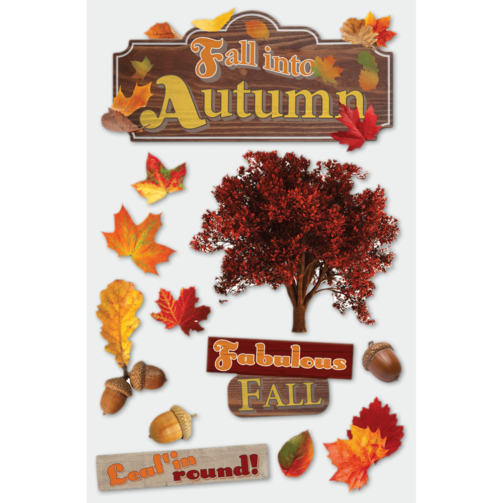 Fall into Autumn 3-D Stickers