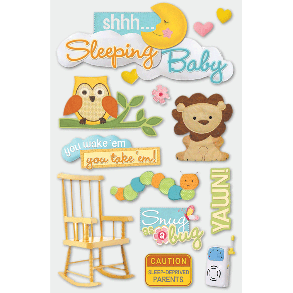 Sleeping Baby 3-D Stickers