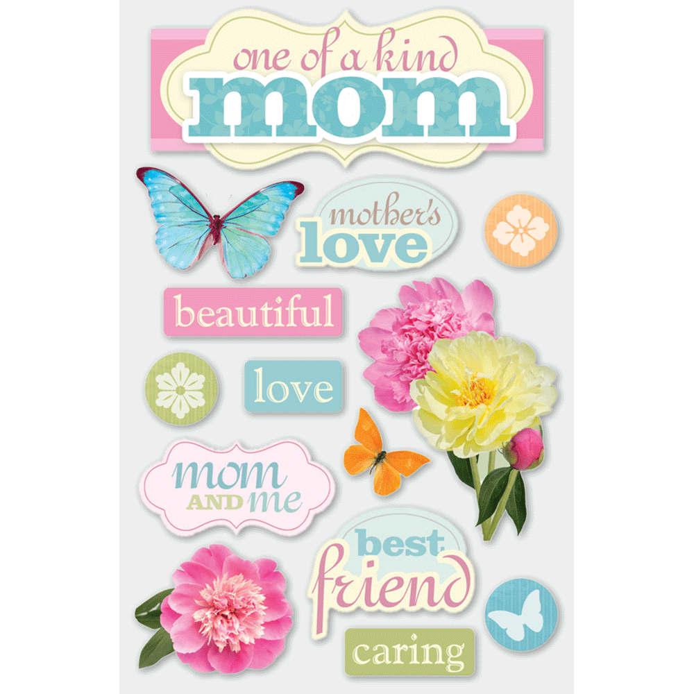 Mom 3-D Stickers