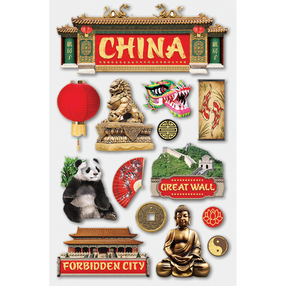 China 3-D Stickers