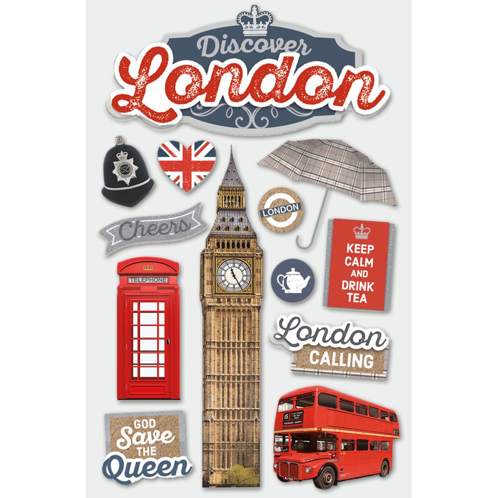 Discover London 3-D Stickers