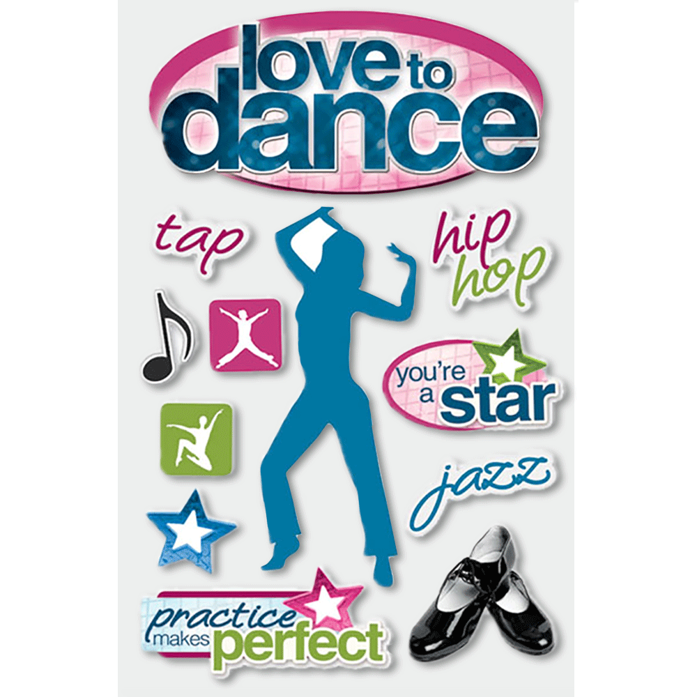 Love to Dance 3-D Stickers