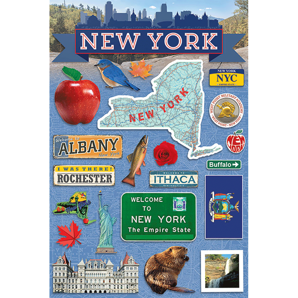 New York Dimensional Stickers
