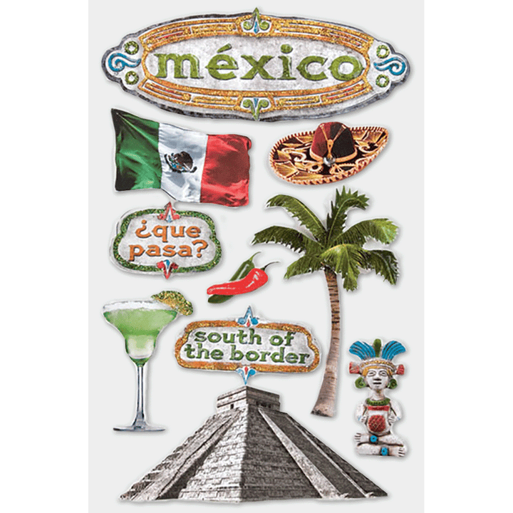 Mexico 3-D Stickers – Sticker Planet