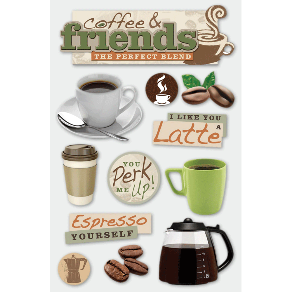 Coffee Talk 3-D Stickers