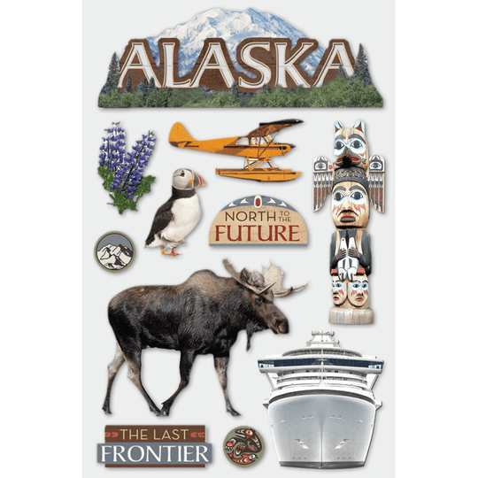 Alaska 3-D Stickers – Sticker Planet