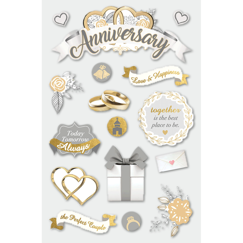 Our Anniversary 3-D Stickers