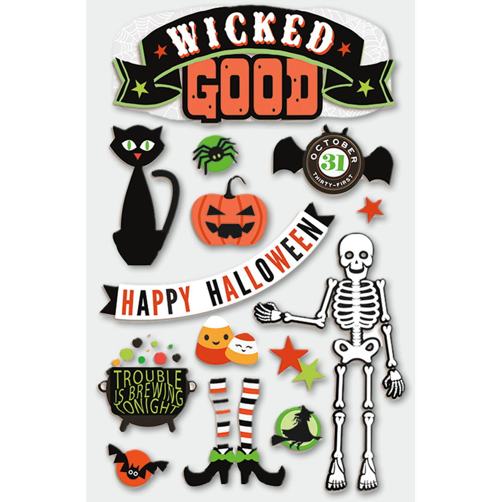 Wicked Good 3-D Stickers