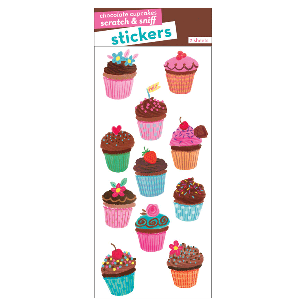 Chocolate Cupcakes Scratch & Sniff Stickers