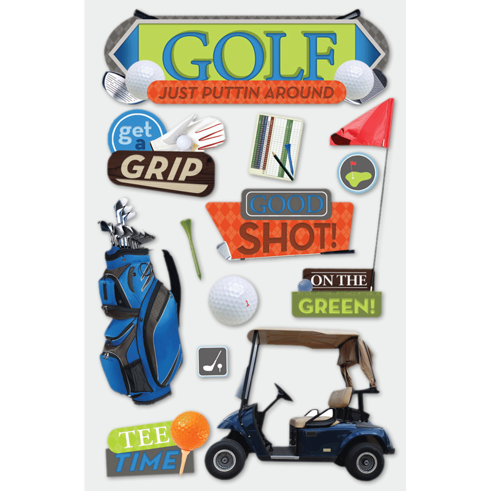 Golf 3-D Stickers