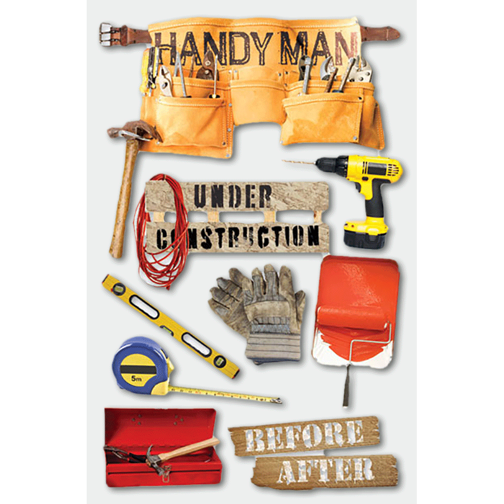 Handyman 3-D Stickers