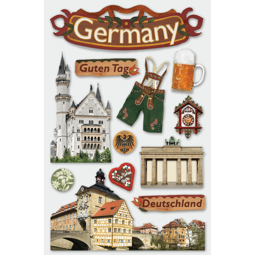 Germany 3-D Stickers
