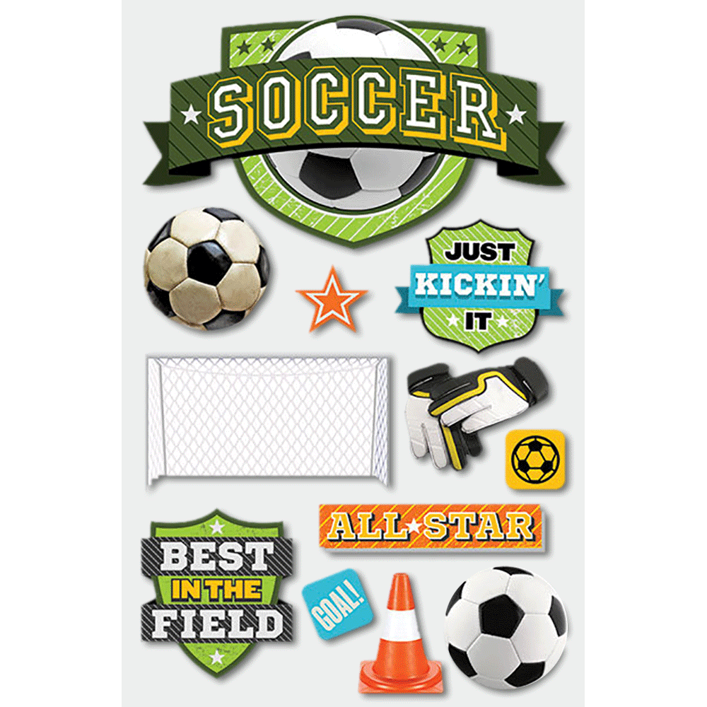 Soccer-Champ 3-D Stickers