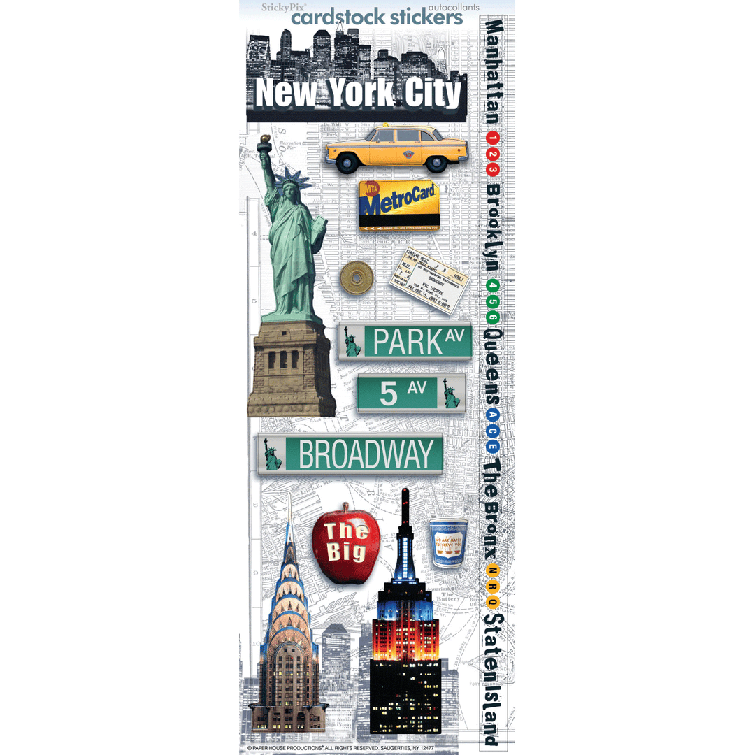 New York City Cardstock Stickers
