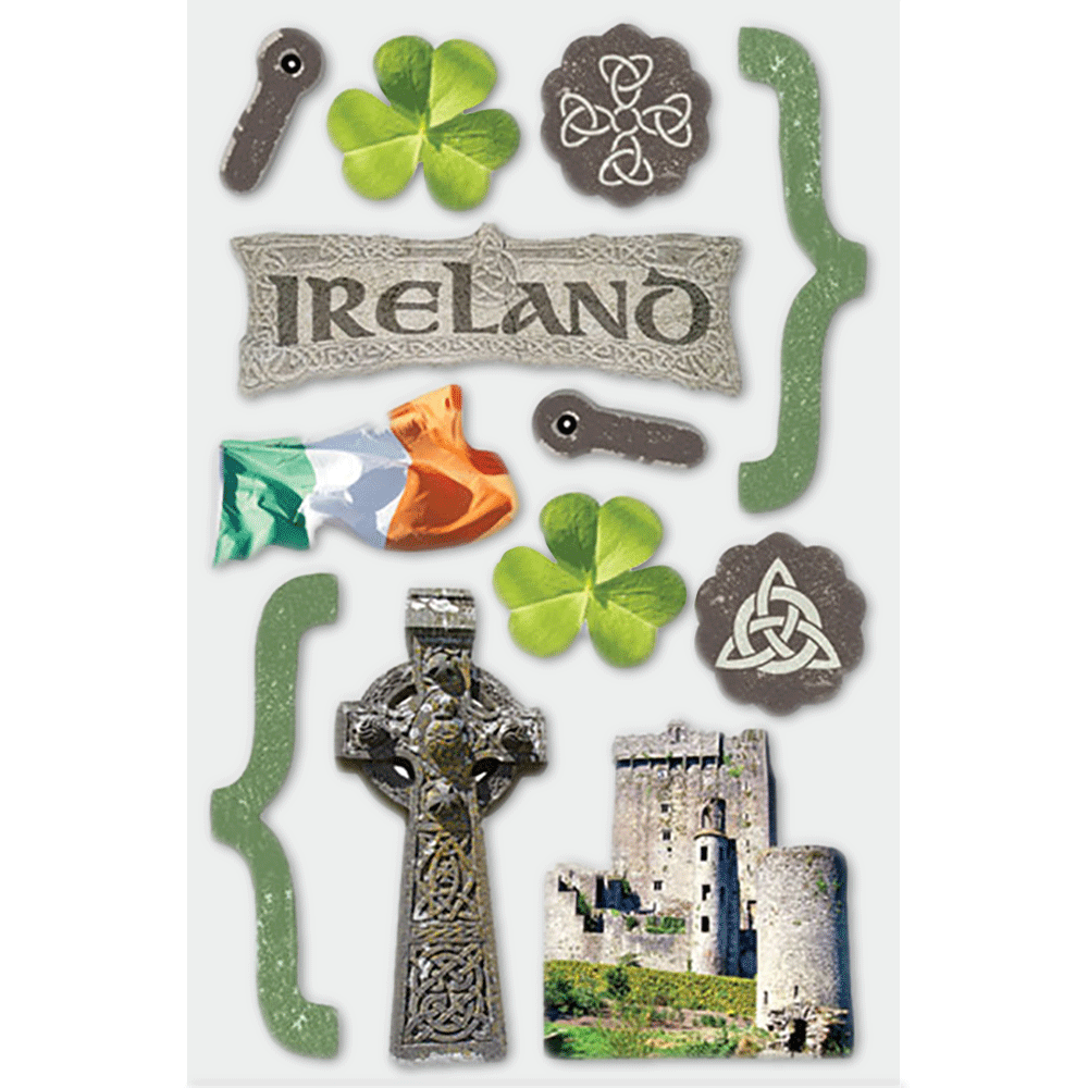 Ireland 3-D Stickers