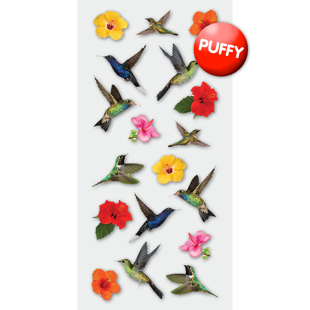 Hummingbirds Puffy Stickers