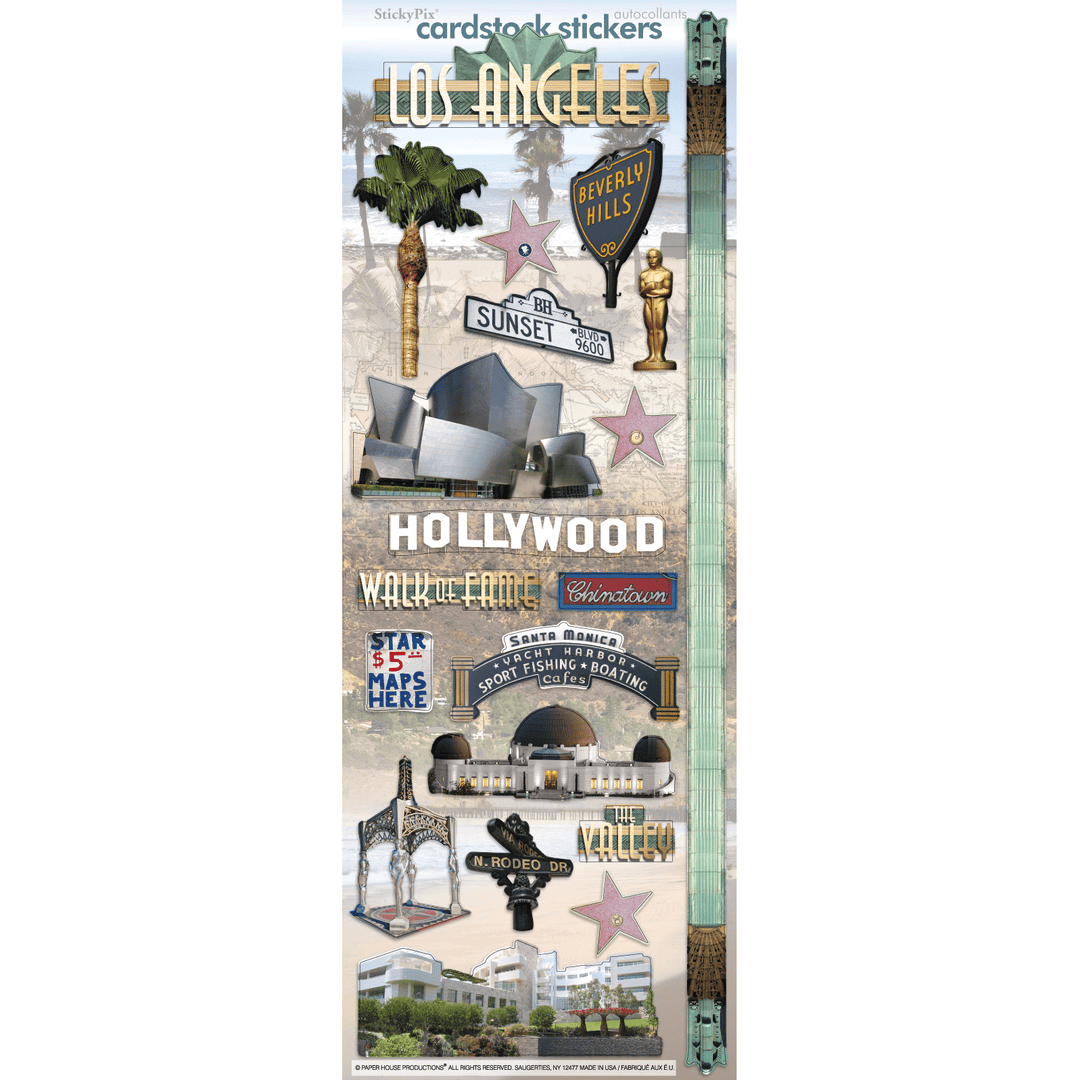 Los Angeles Cardstock Stickers