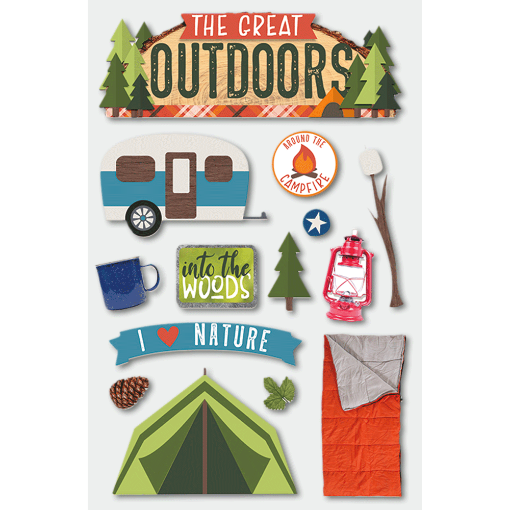 Great Outdoors 3-D Stickers
