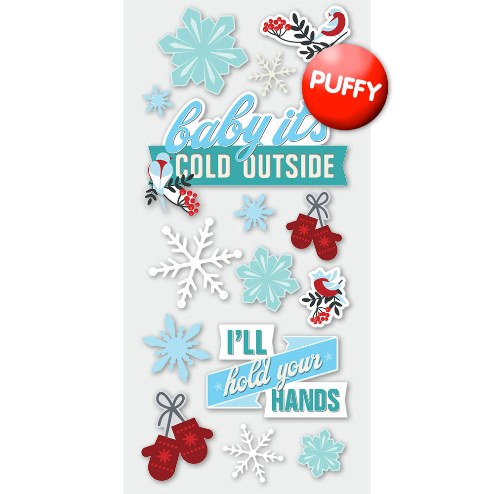 Baby It's Cold Puffy Stickers