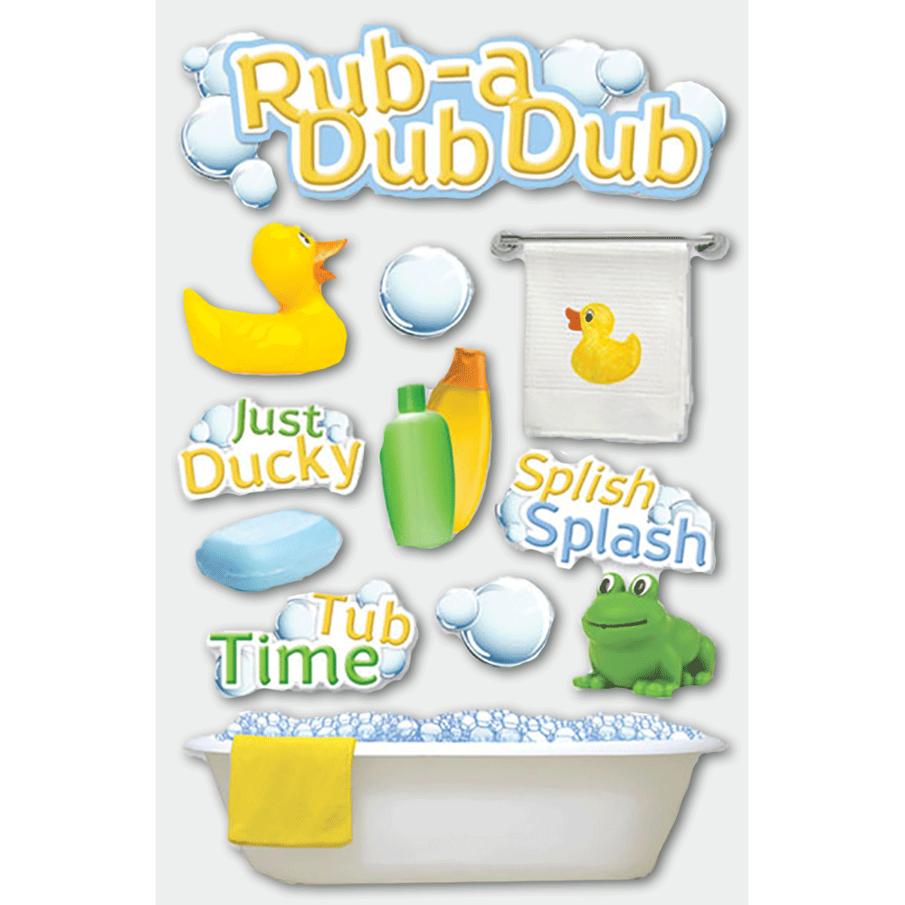 Rub a Dub Dub 3-D Stickers