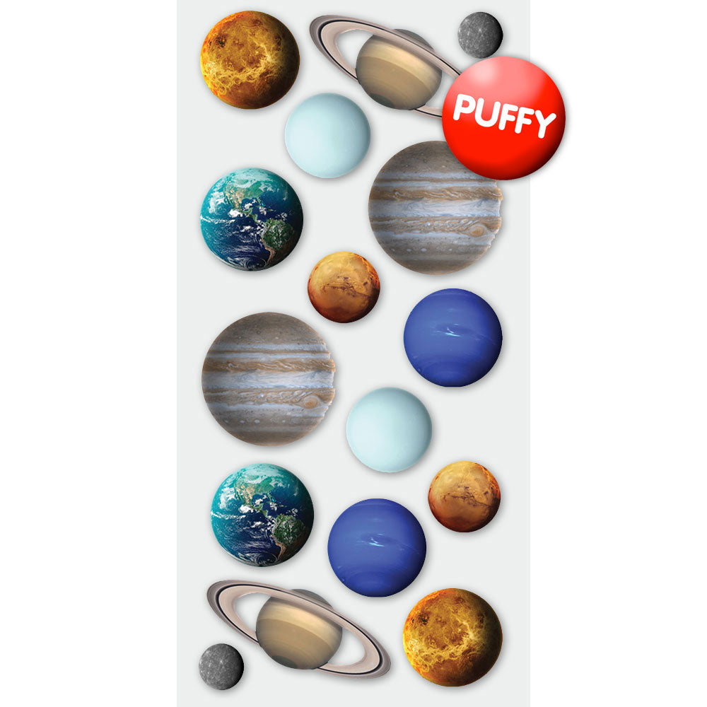 Planets Puffy Stickers