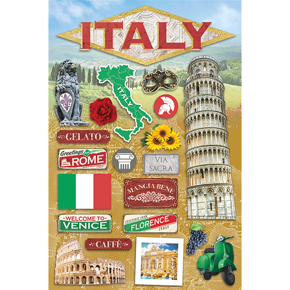 Italy Dimensional Stickers