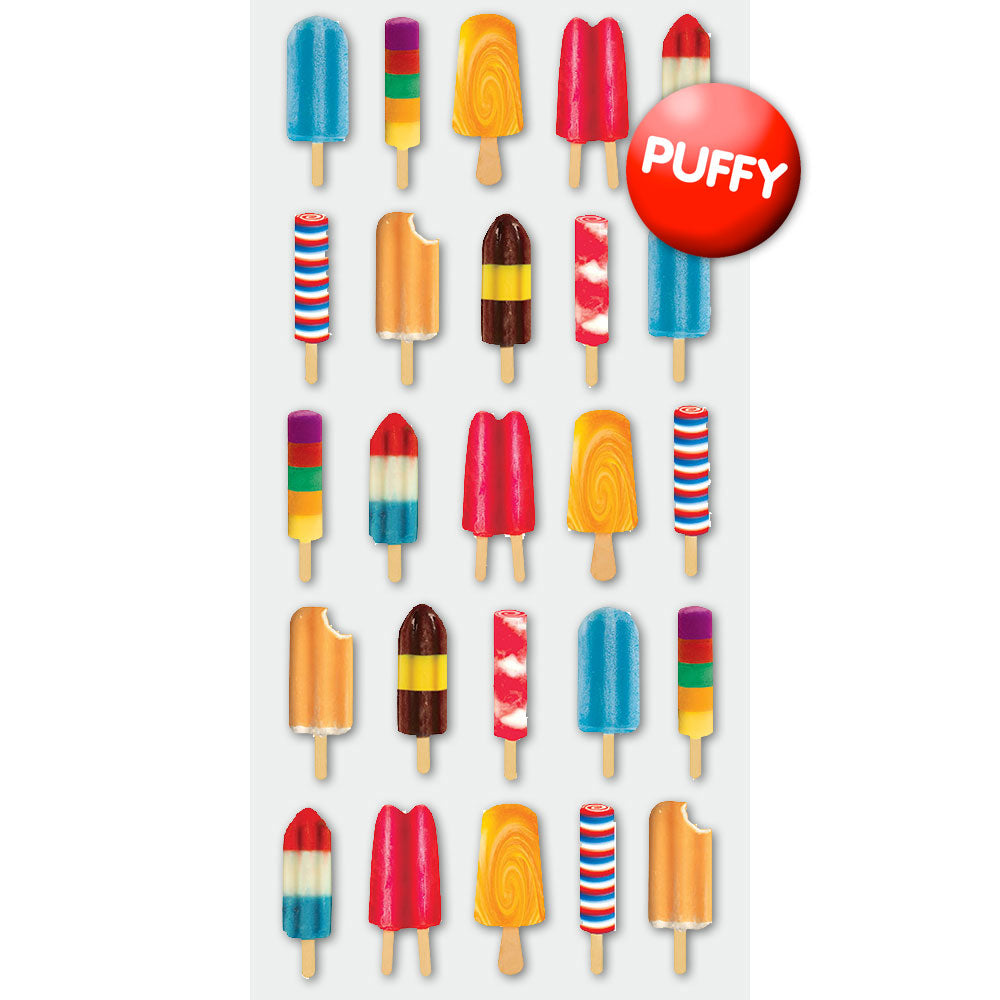 Popsicles Puffy Stickers