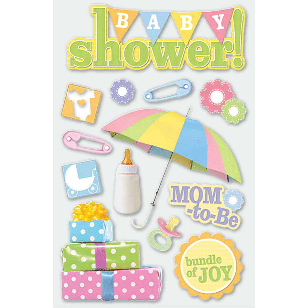 Baby Shower 3-D Stickers