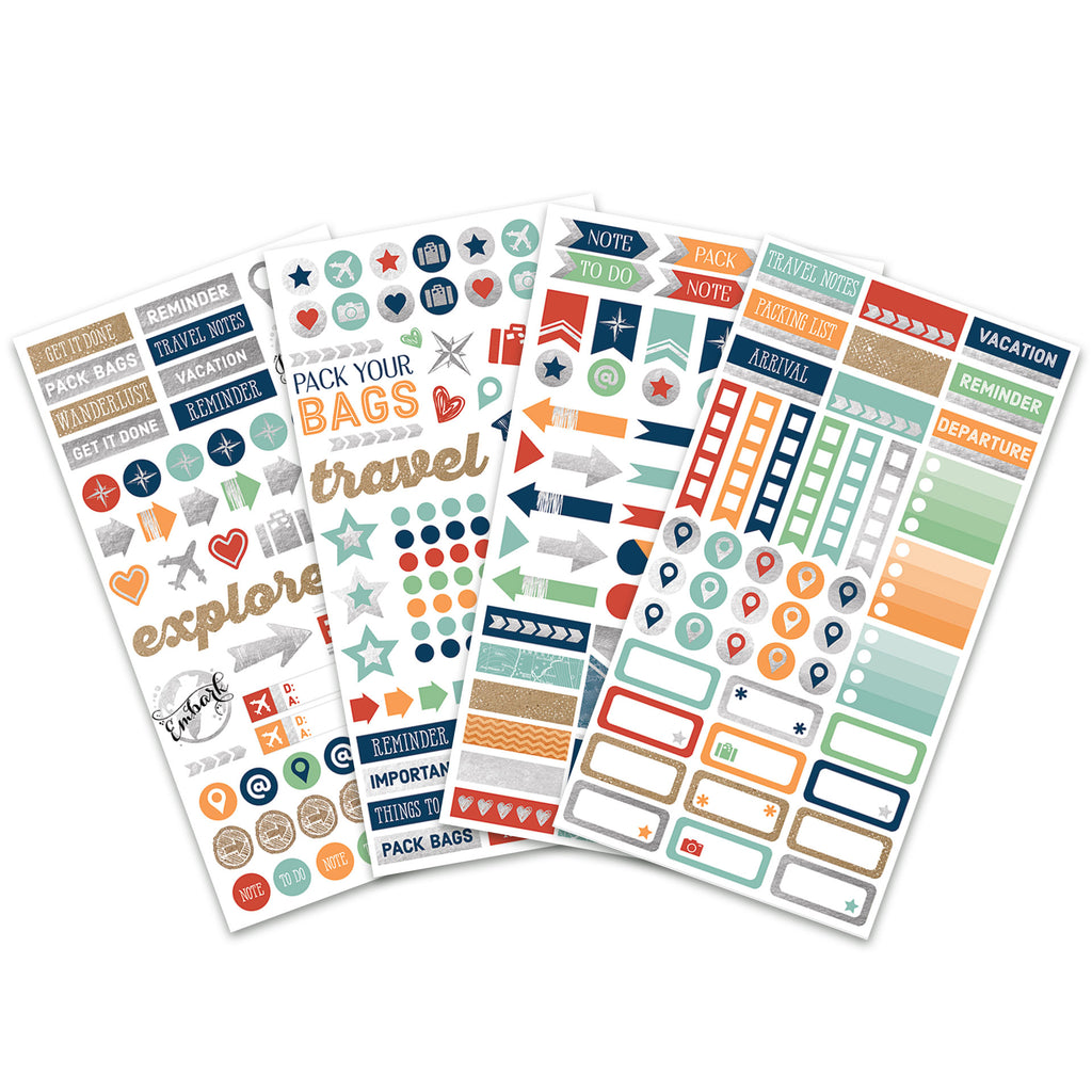 Decorative Scrapbooking Planner Stickers Set - Seasonal/ Holiday Set of  Fun, Cute & Aesthetic Stickers for Adults I Inspirational Pack of 12 Sheets  