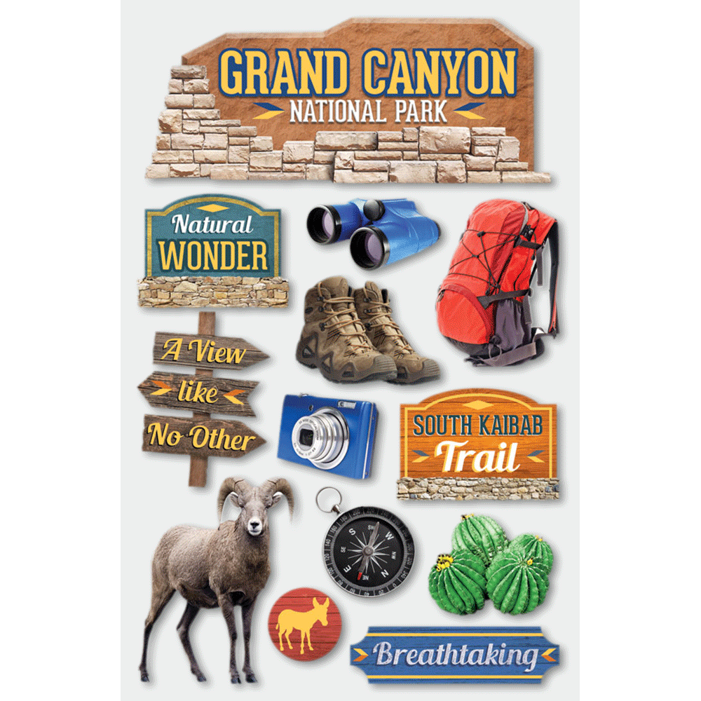 Grand Canyon 3-D Stickers