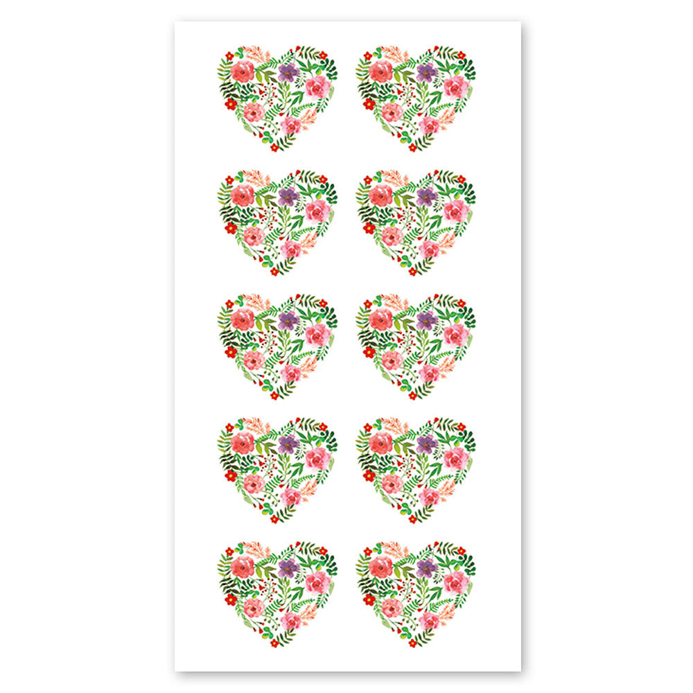 Floral Hearts Stickers