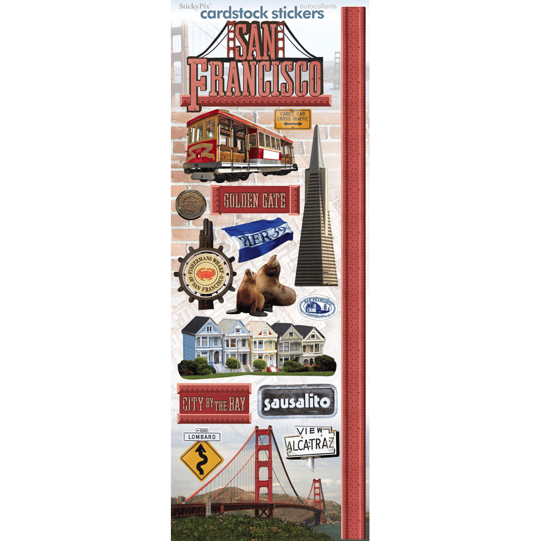 San Francisco Cardstock Stickers