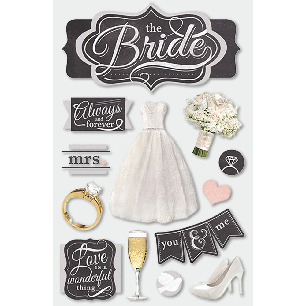 The Bride 3-D Stickers