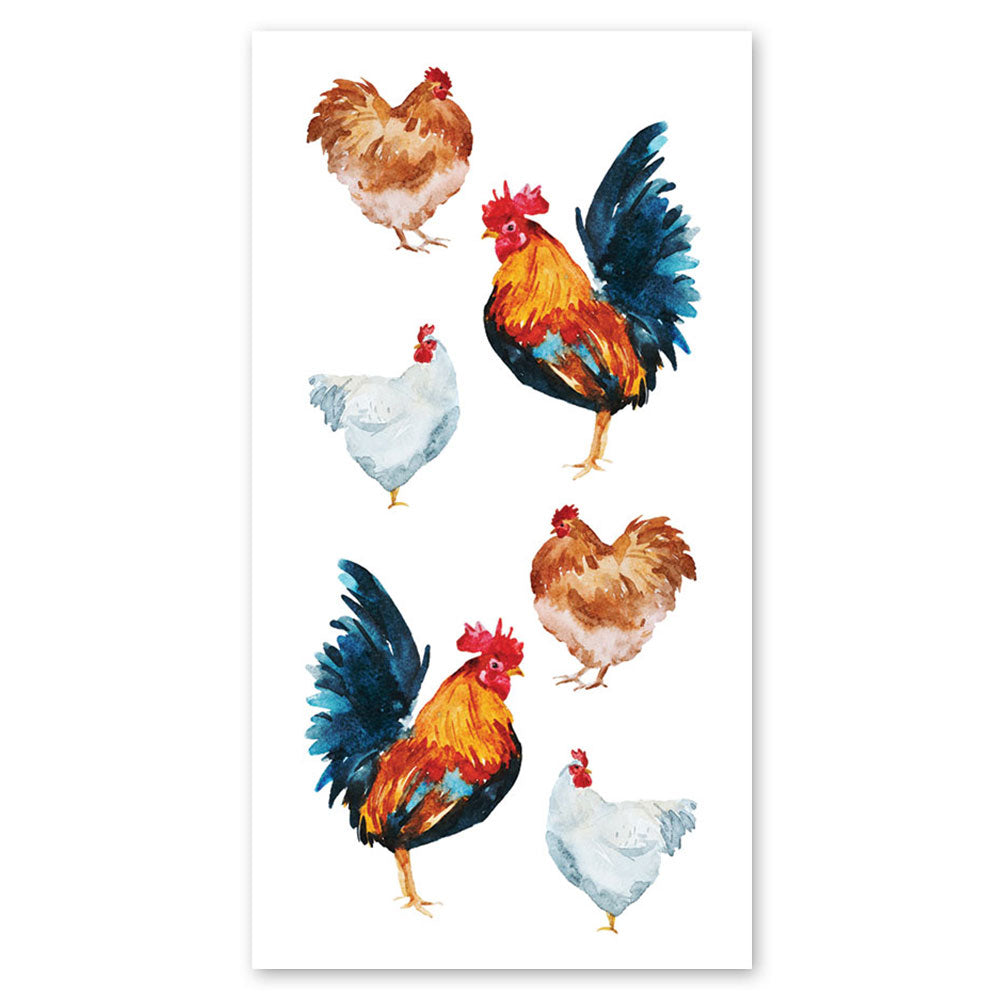 Watercolor Chickens Stickers