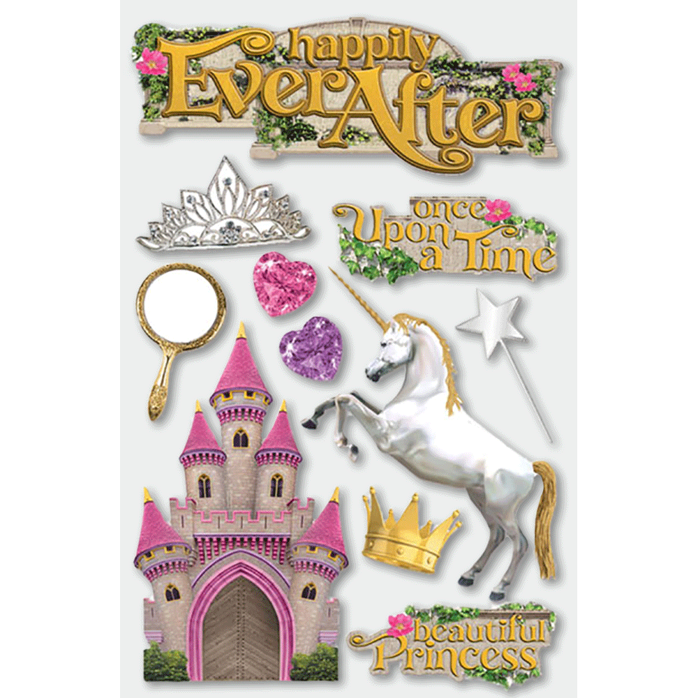 Happily Ever After 3-D Stickers