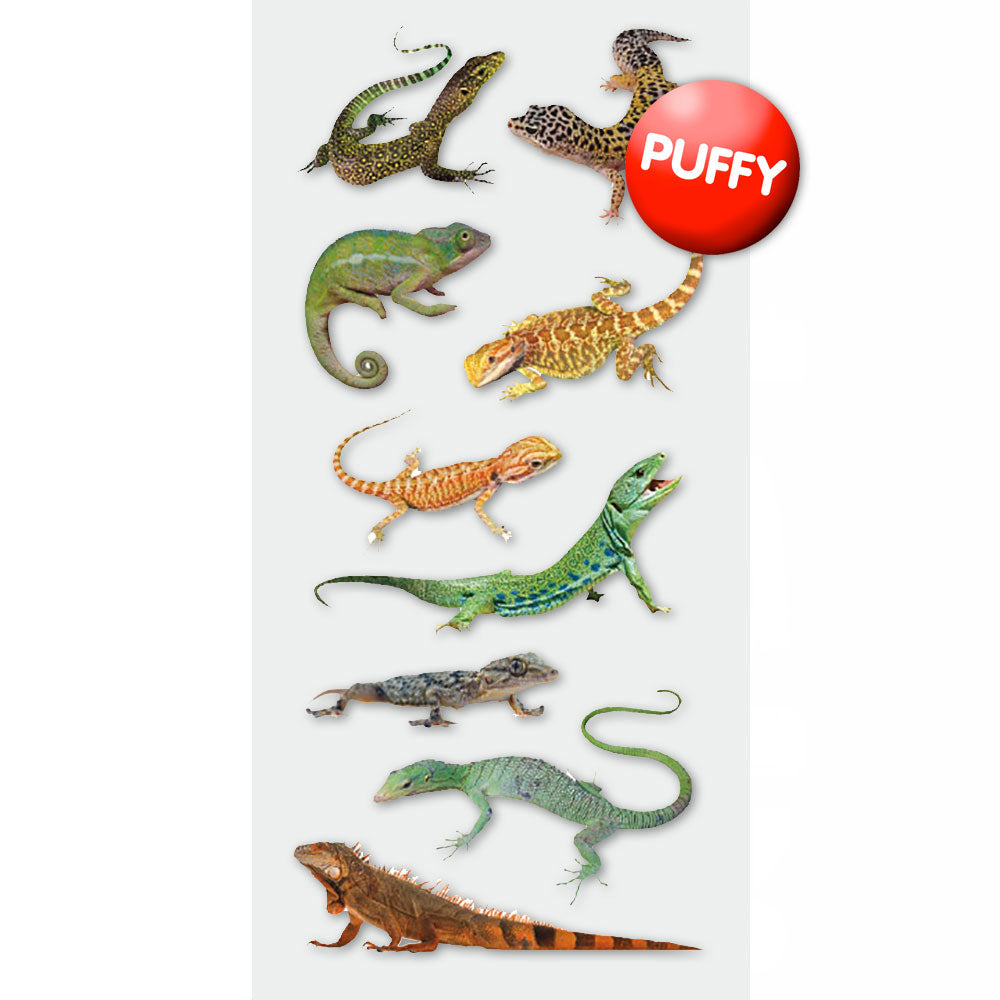 Lizards Puffy Stickers