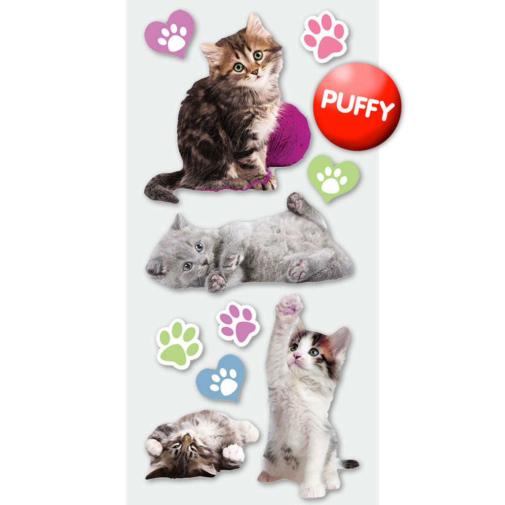 Kittens Puffy Stickers