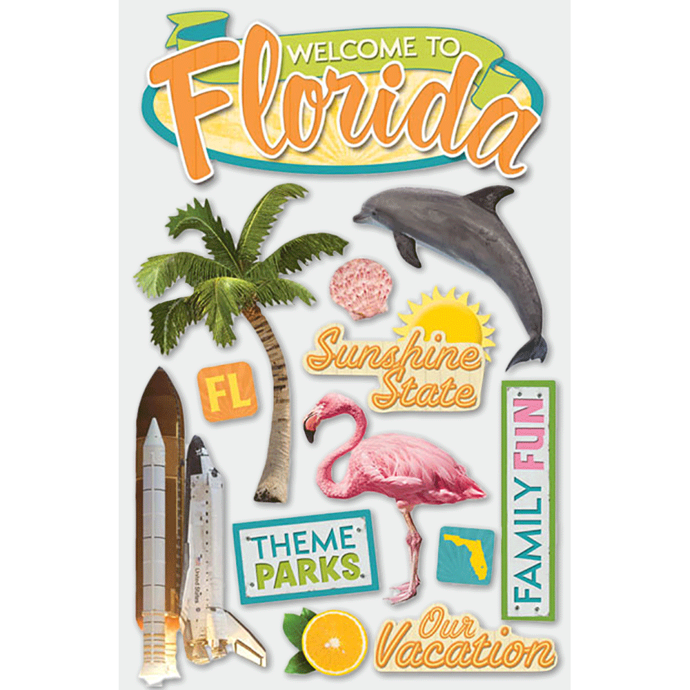 Florida 3-D Stickers