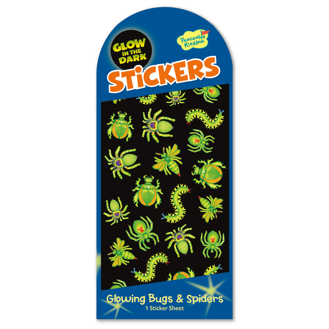 Bugs & Spiders Glow-In-The-Dark Stickers