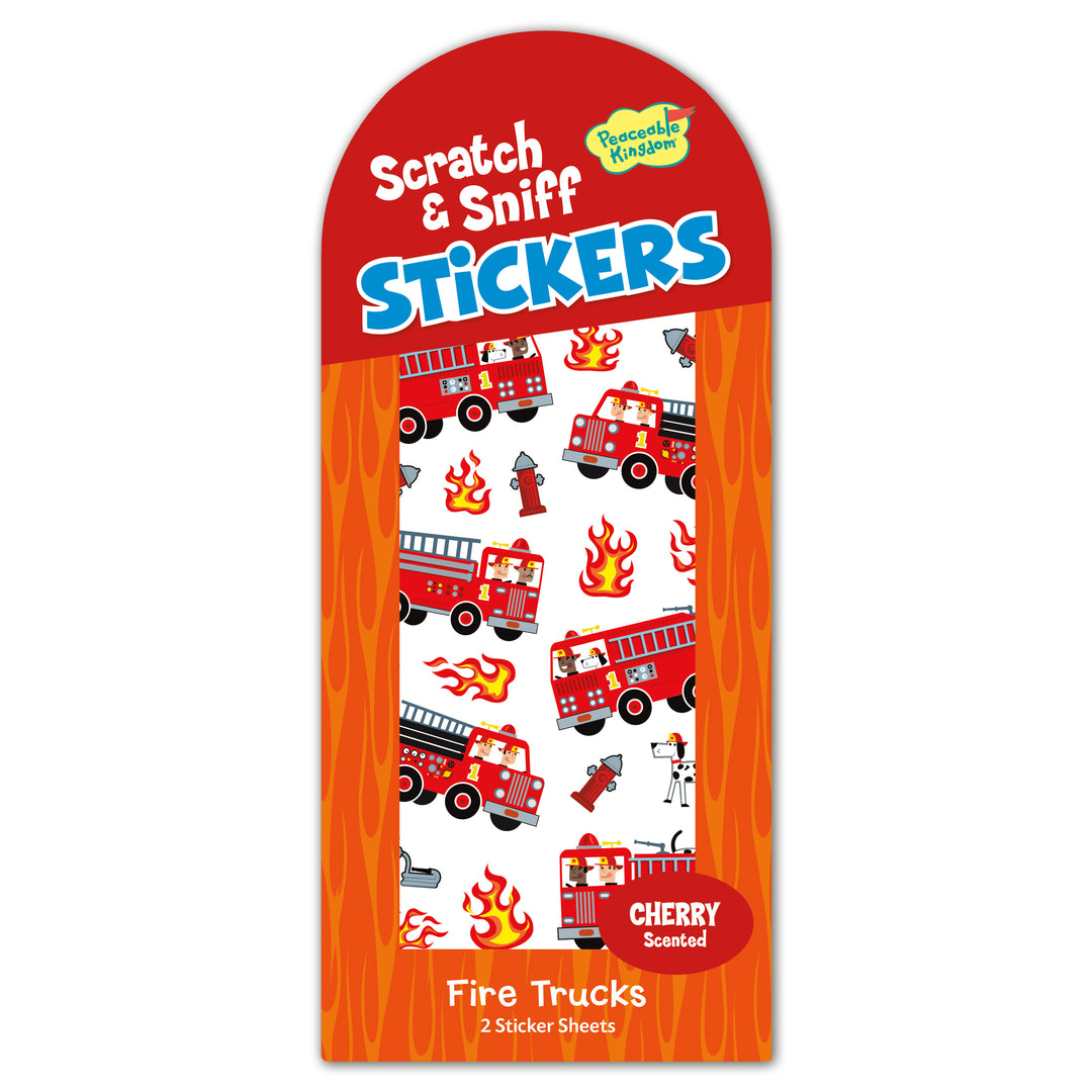 Fire Trucks Scratch & Sniff Stickers