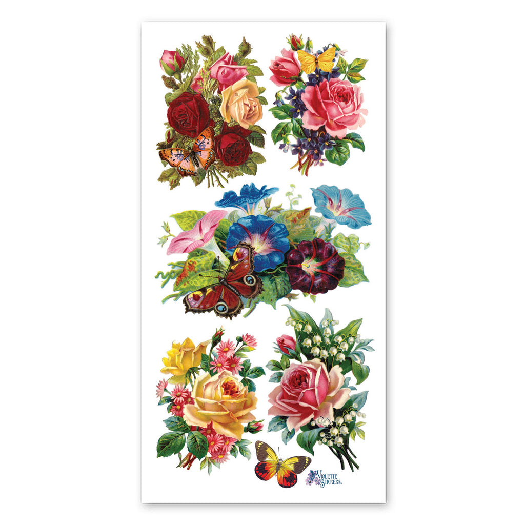 Vintage bouquet vinyl sticker, Illustrated flower sticker, flower stic –  Jenny V Stickers